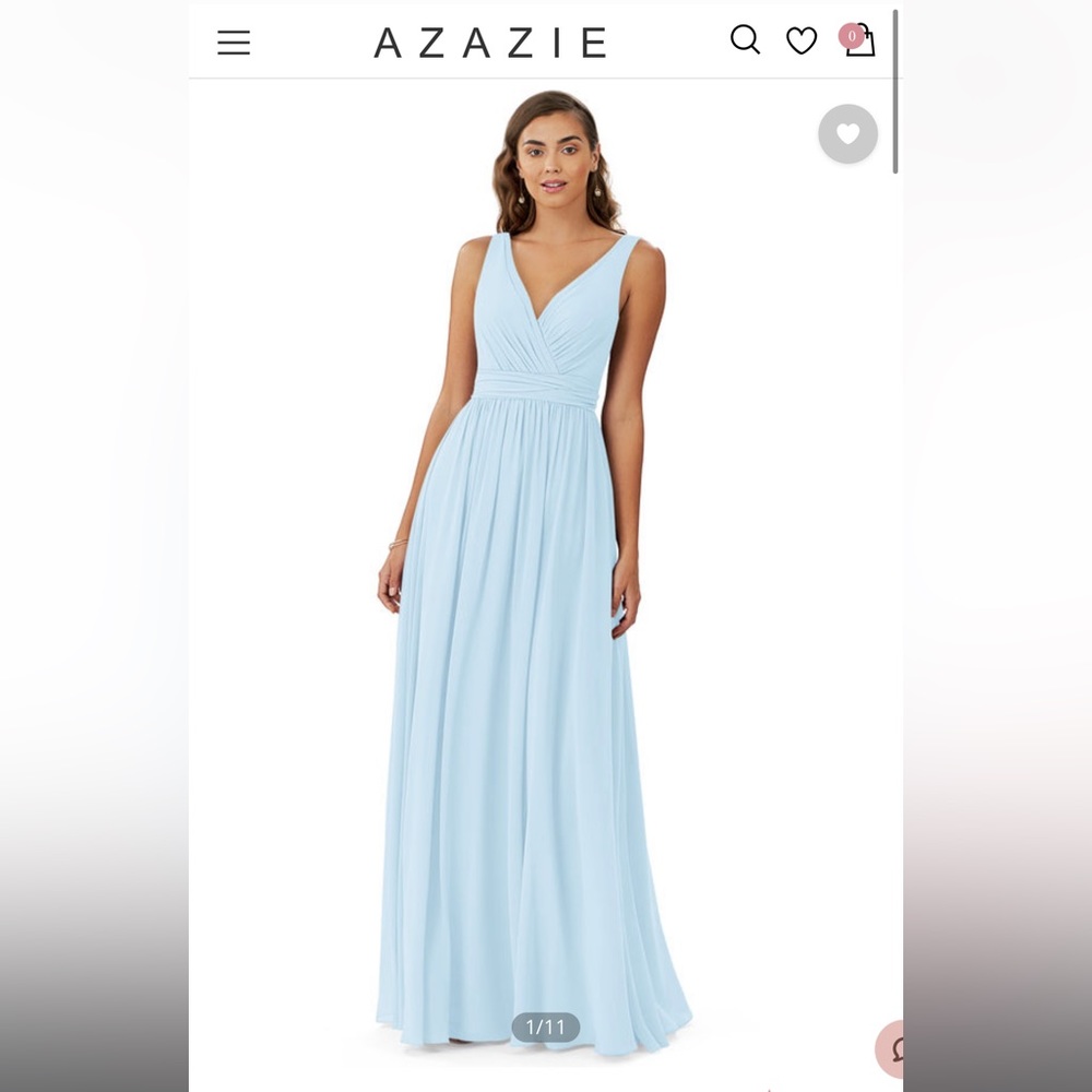 Azazie bridesmaid dress | size 12 | sky blue